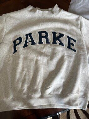 NWT PARKE OG Varsity Mockneck L/XL Classic Grey